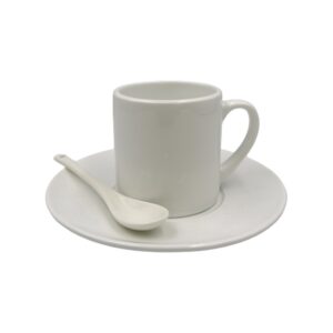 Xícara Ceramica para Sublimação 180ML acompanha pires e colher