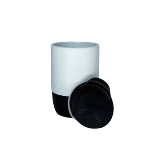 Copo Cerâmica Buddy Fosco Tampa Acr Base Silicon 325ml Preto - 2860