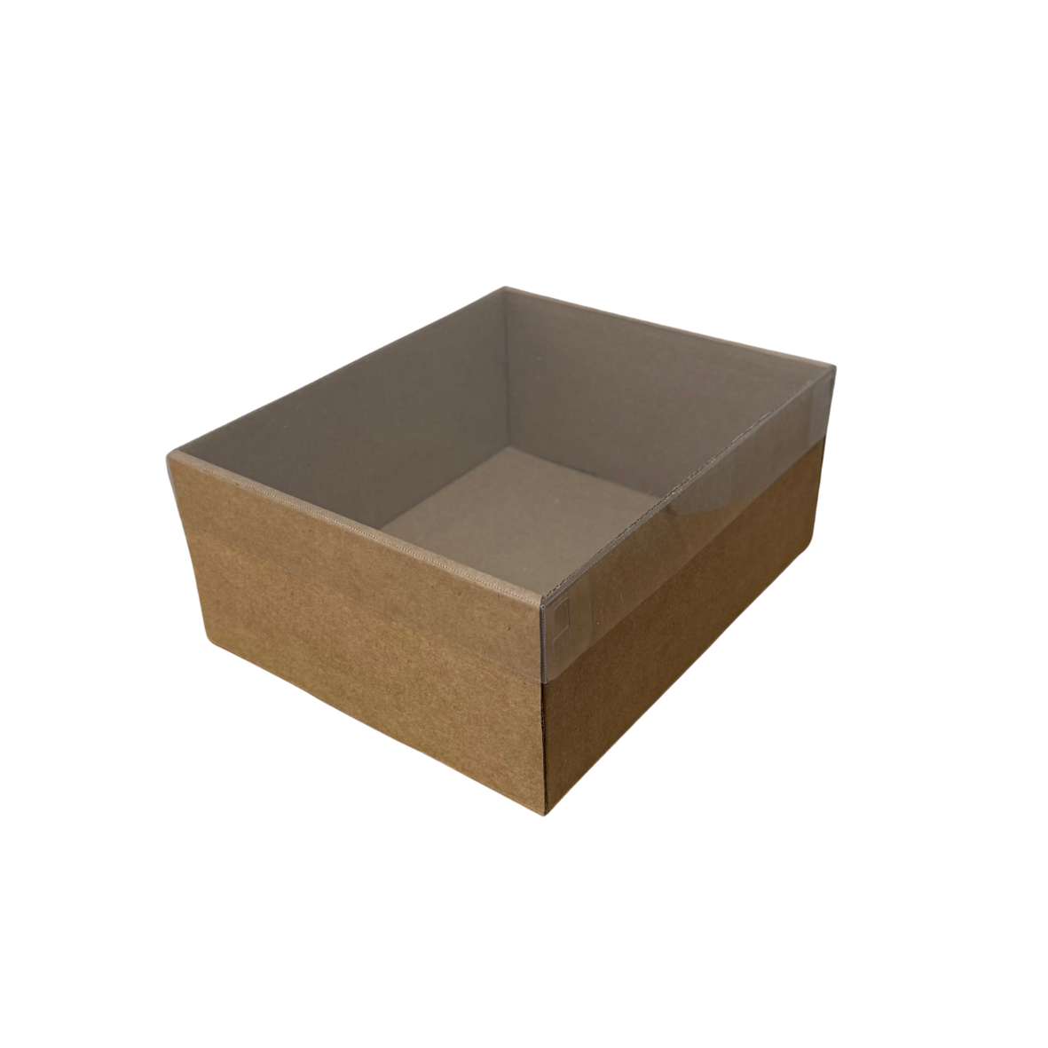 Caixinha Microondulado Tipo Cestinha com Tampa de Acetato