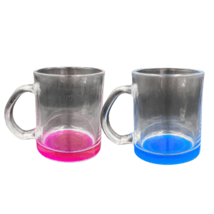 Caneca Vidro Transparente Color 320ml