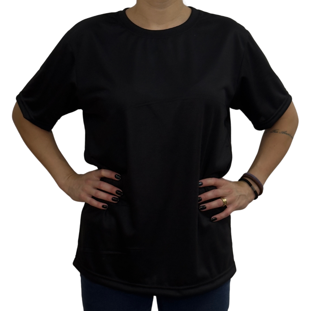 Camiseta de Poliéster PP 150gr Sublimática Preto