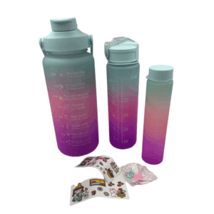 Squeeze/Garrafa Térmica Motivacional Kit 3 Peças