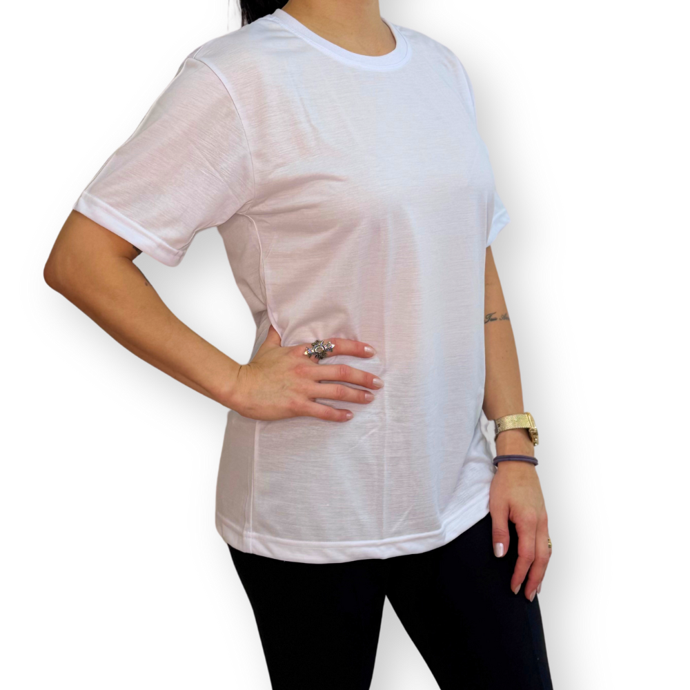 Camiseta de Poliéster PP 150gr Sublimática Branca