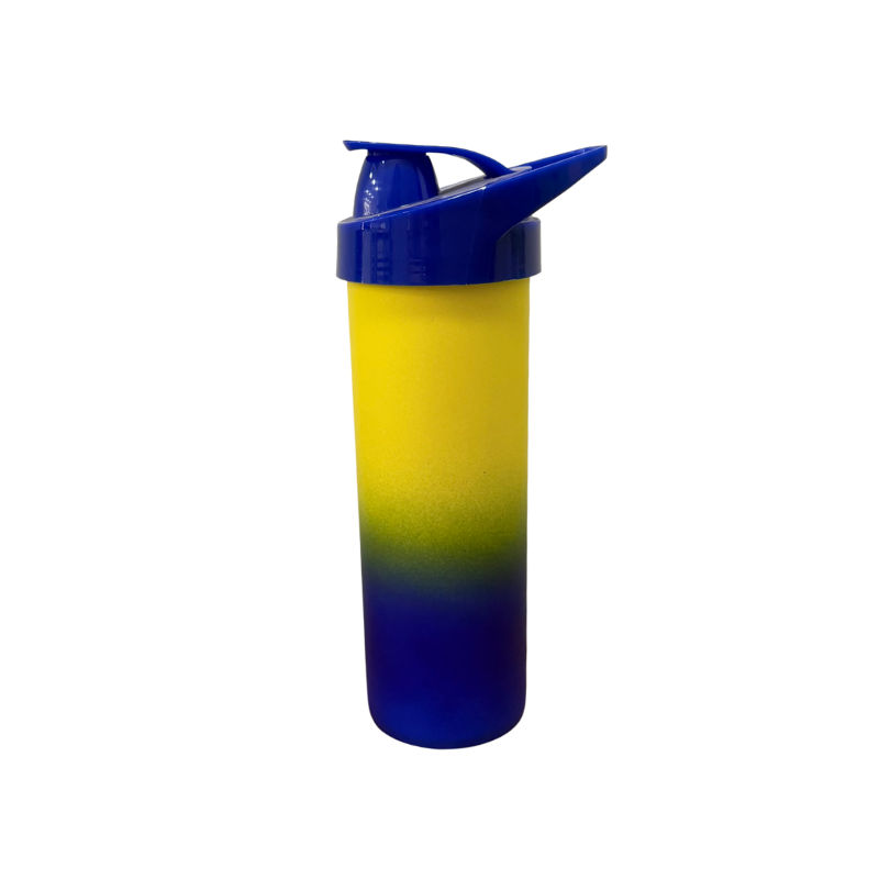 Squeeze/Garrafa Bicolor Life Way 450ml Brasil - Amarelo/Azul