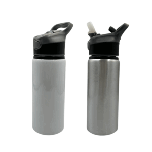 Squeeze/Garrafa de Alumínio para Sublimação com Tampa Preta 600ML