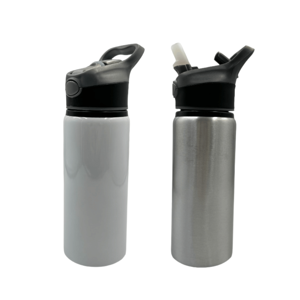 Squeeze/Garrafa de Alumínio para Sublimação com Tampa Preta 600ML