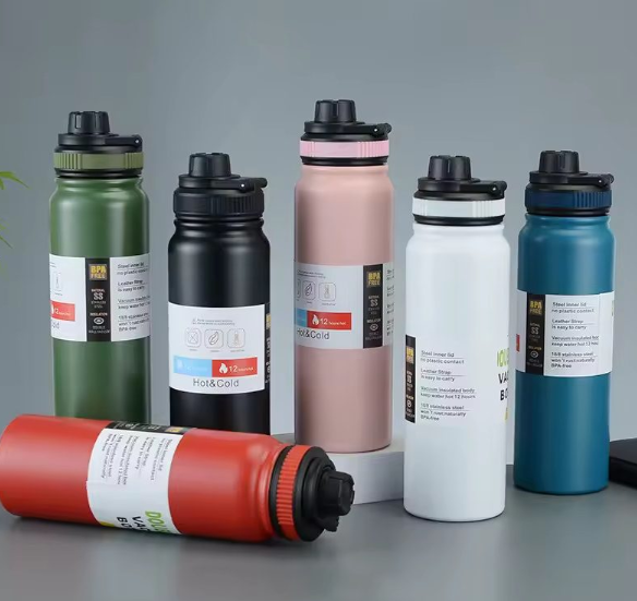 Squeeze/Garrafa Inox Térmica com Alça e Bico Academia 800ml