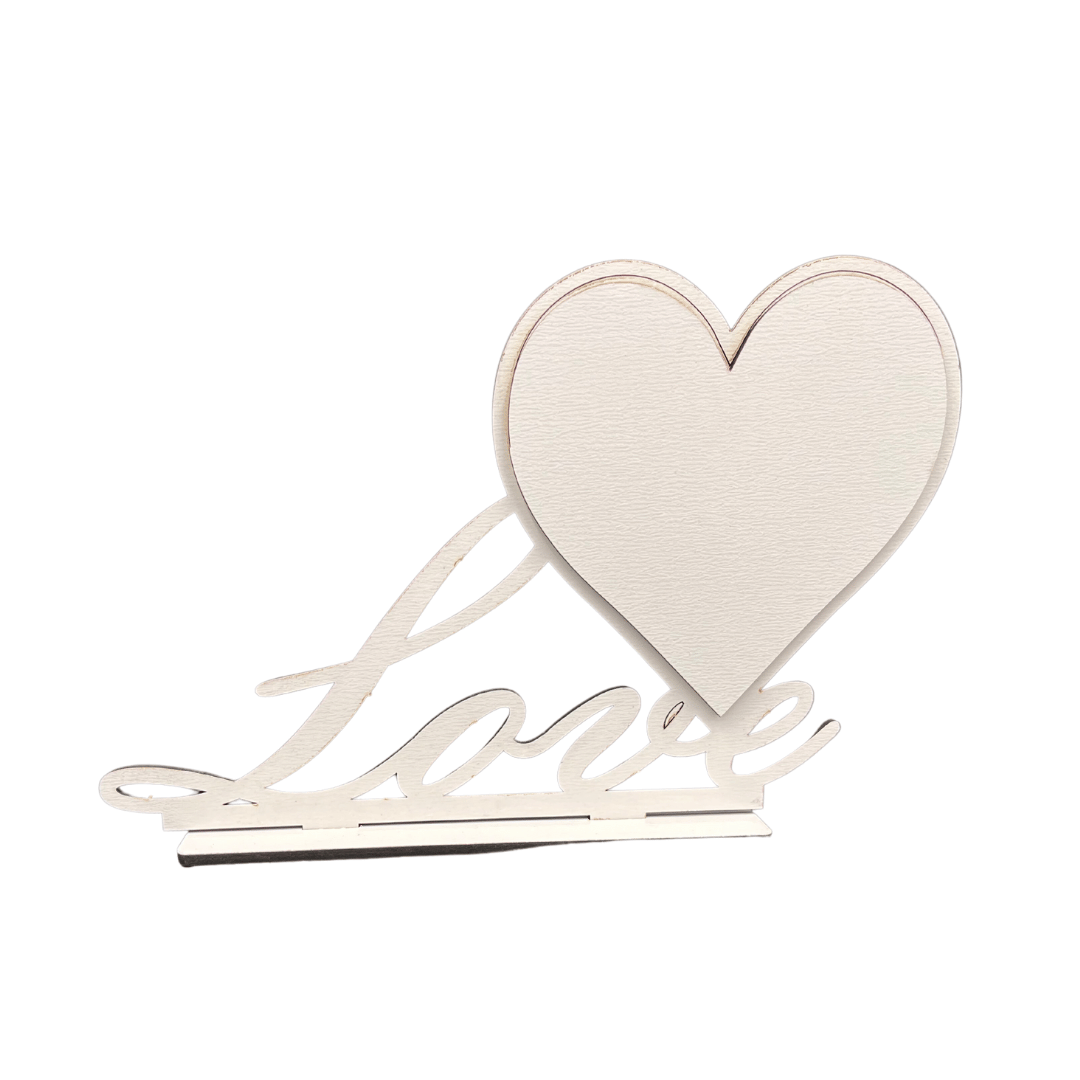 Porta Retrato MDF Love Aplique Coração 3mm - 0249