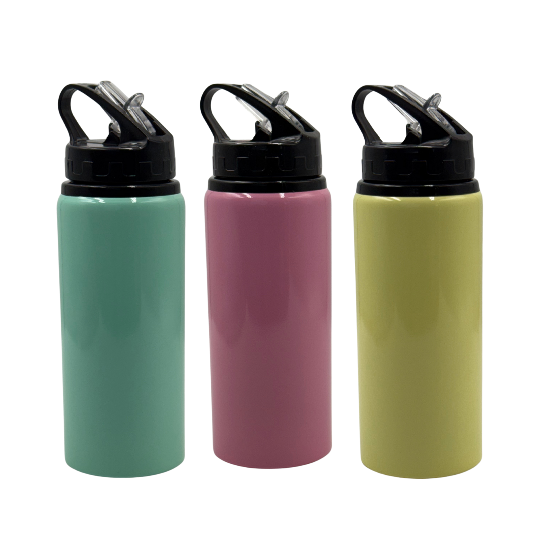 Squeeze/Garrafa Aluminio c/Bico Retratil e Alça Color 600ml