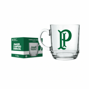 Caneca Aspen DC Palmeiras 300ml Vidro