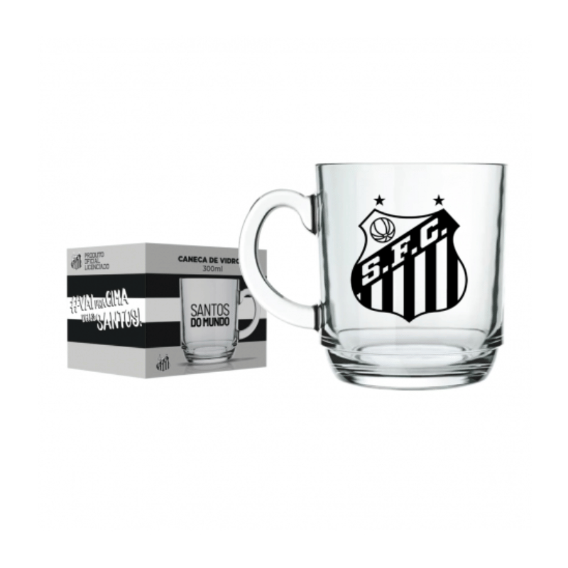 Caneca Aspen DC Santos 300ml Vidro