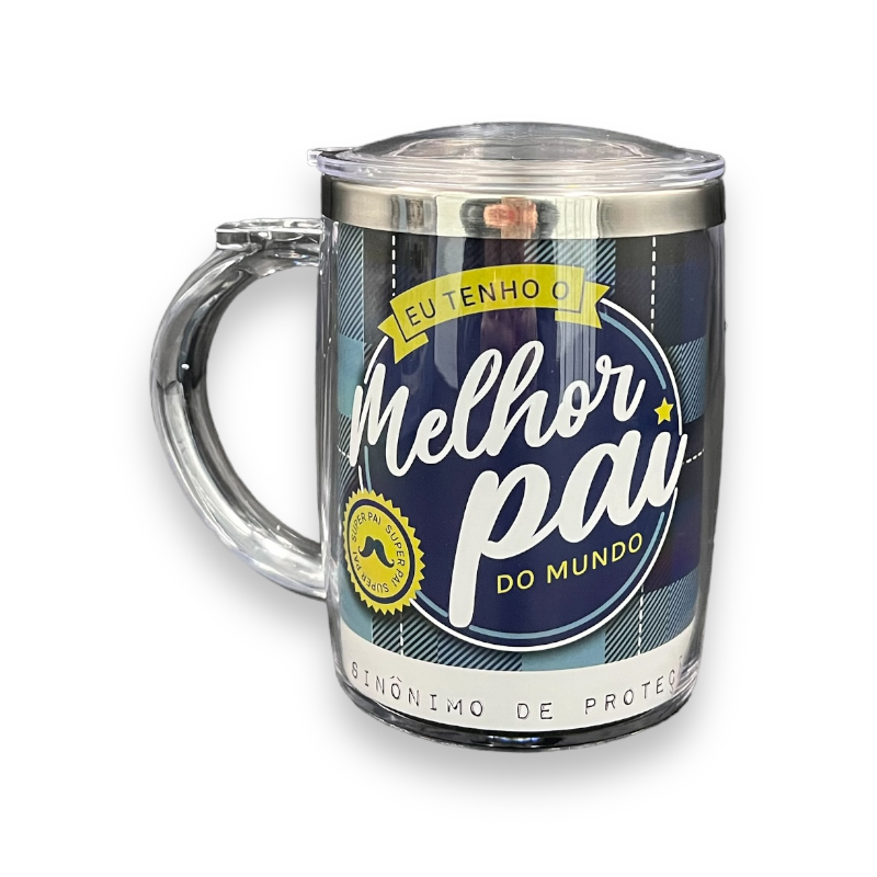 Caneca Plástica Inox SW Melhor Pai do Mundo