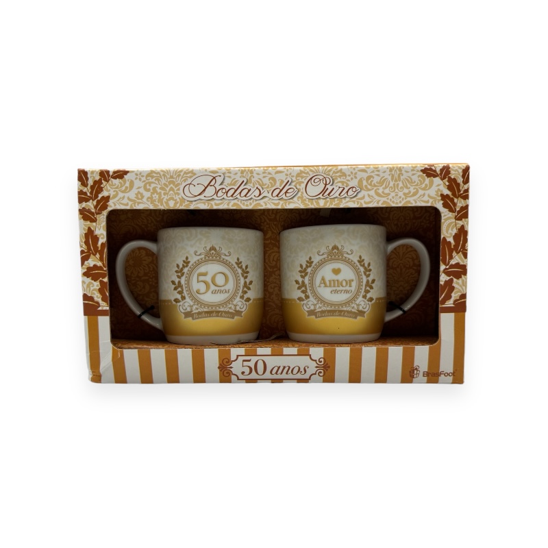 Caneca Urban co m 2 unid - Bodas de Ouro