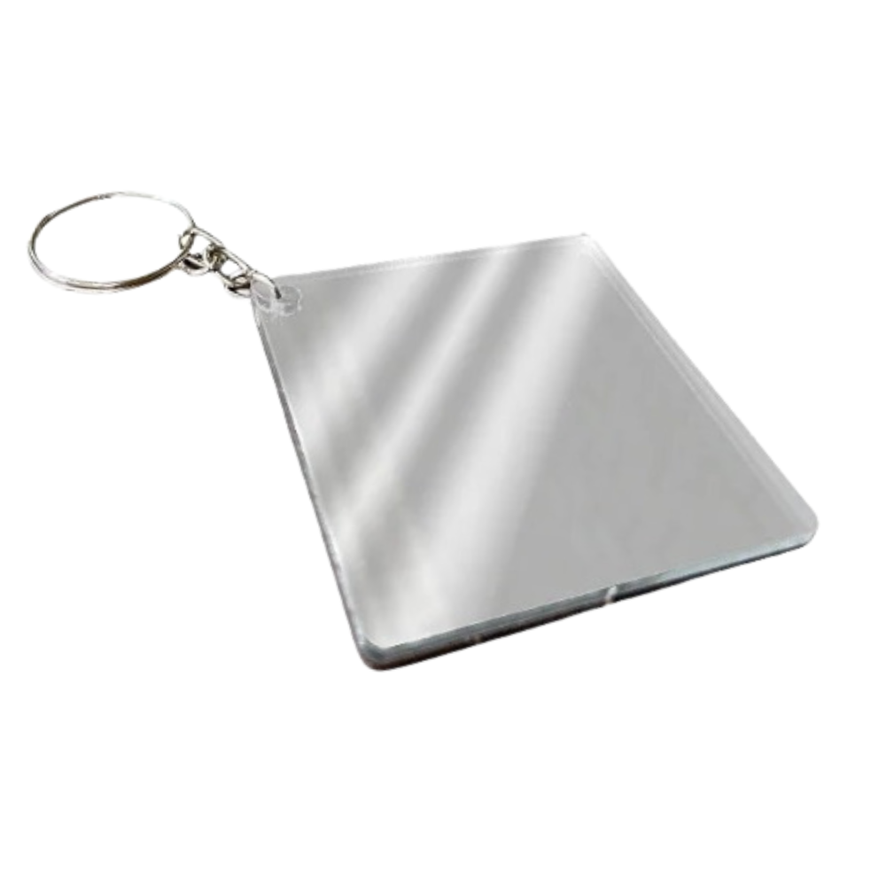 Chaveiro Mdf com Espelho Forma Quadrado Sublimação PCT 5un - 1229