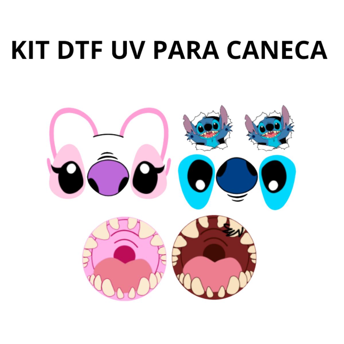 Kit DTF UV para aplicação em Canecas