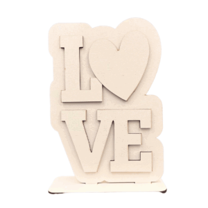 Porta Retrato MDF 3mm Love 3D Vertical