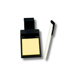 Suporte de Mesa para Celular com Caneta e Bloquinho de Rascunho