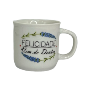 Caneca Agata Branco Cultive Sonhos 200ml