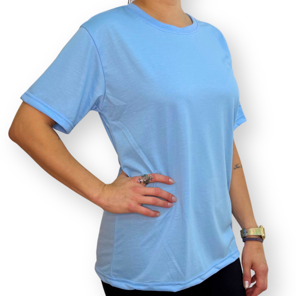 Camiseta de Poliéster PP 150gr Sublimática Azul Bebe