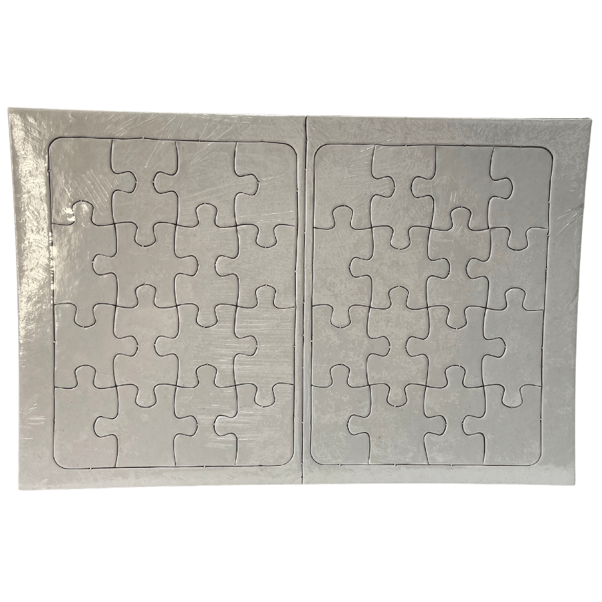 Quebra Cabeça Branco Sublimático Tam A5 com 16pças Pacote com 10 Uni