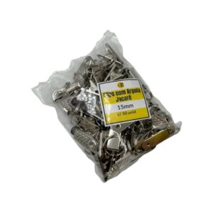 Clips com Argola Jacaré 15mm c/ 50 unid