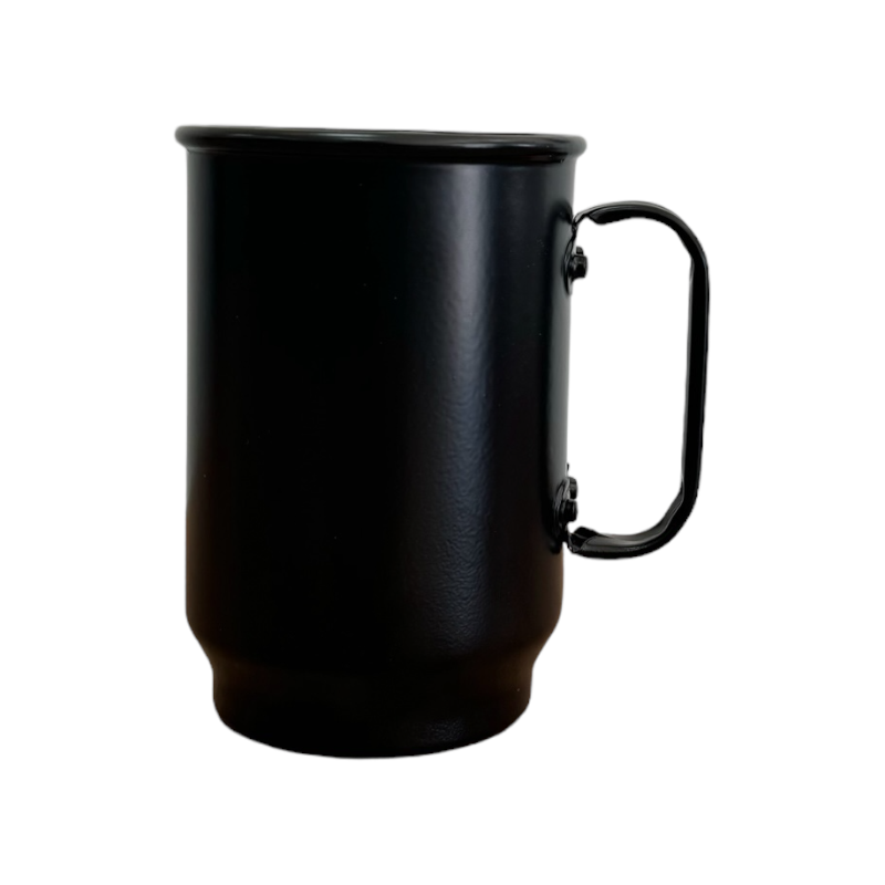 Caneca de Aluminio Preto Fosco 600ml
