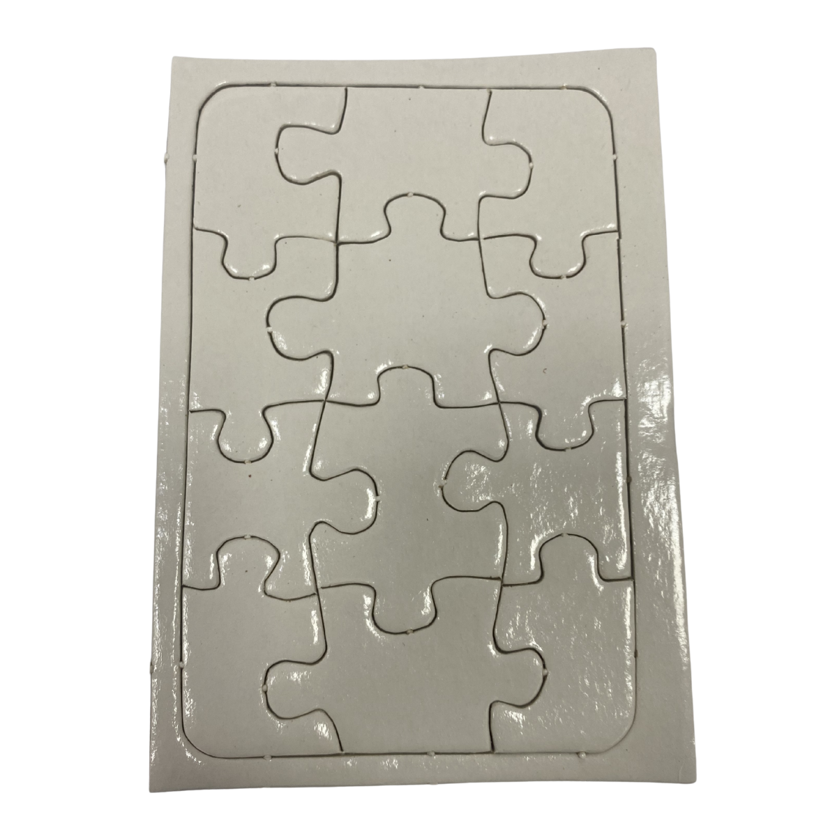 Quebra Cabeça Branco Sublimático 12 pçs Tam A6 pacote com 5uni