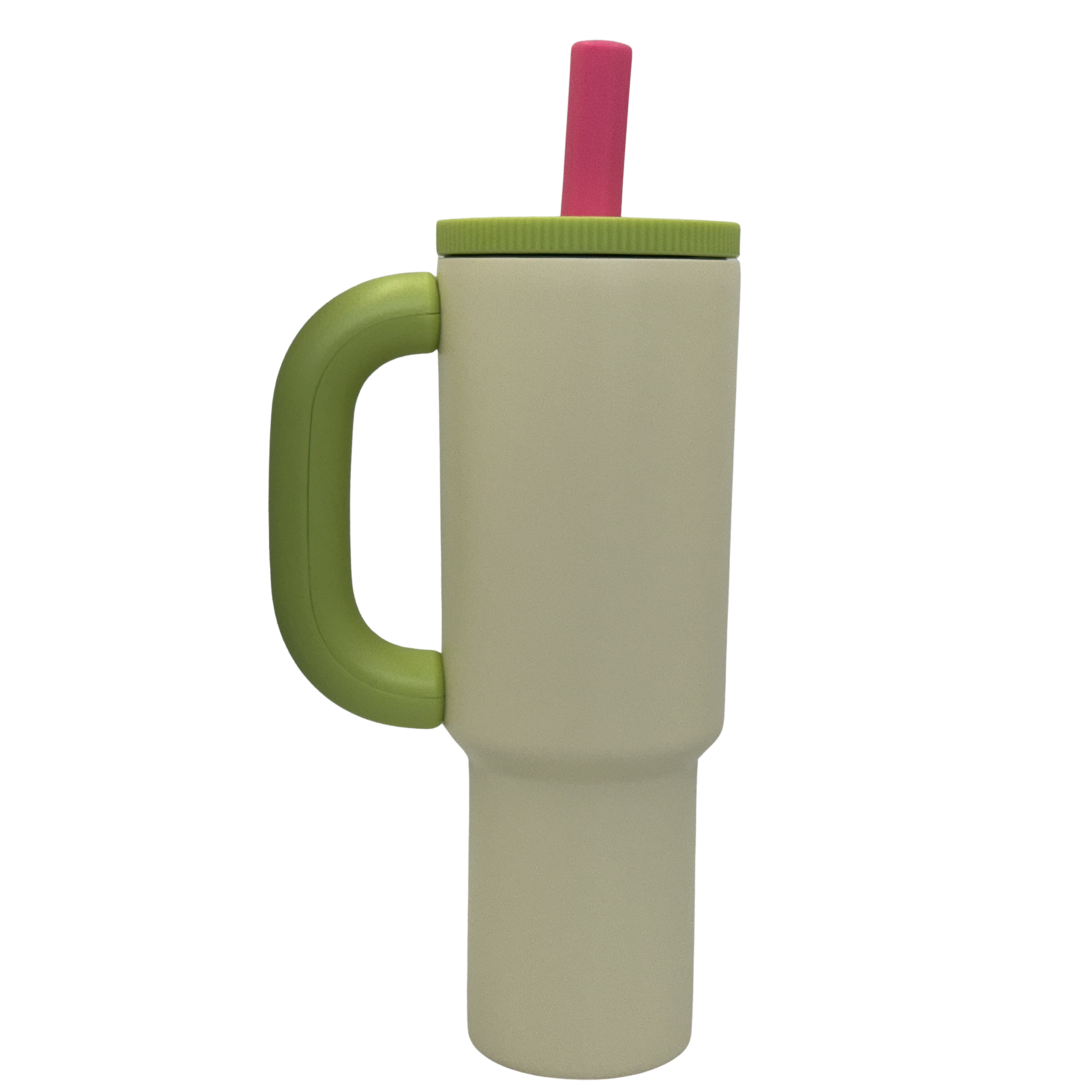 COPO TERMICO INOX FUNNY BRANCO ALÇA VERDE CANU ROSA 1100ml - 57307