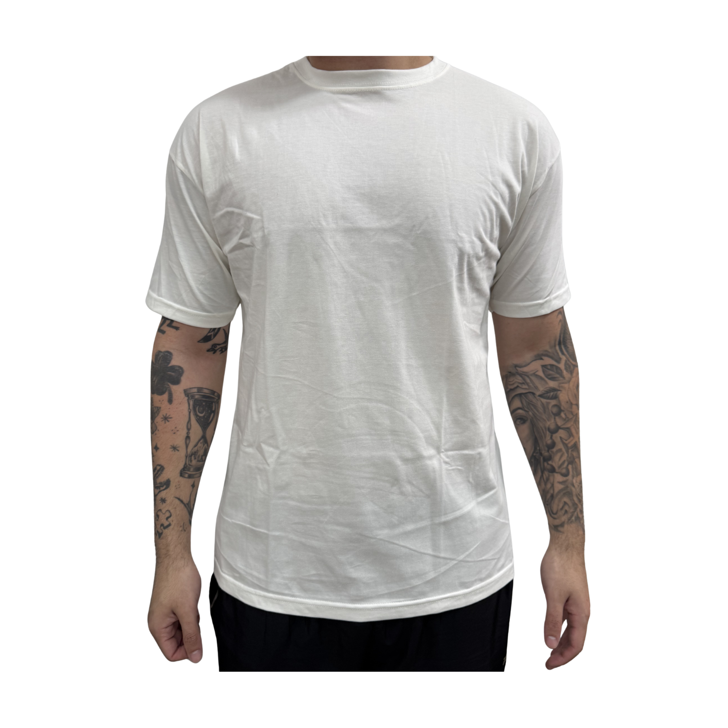 Camiseta Algodão Fio 30.1 Penteado Marfim - PP