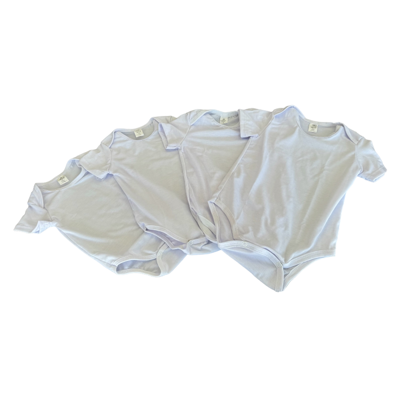 Body Branco M/C Poliester Especial Toque de Bebe - b215/216/217/218