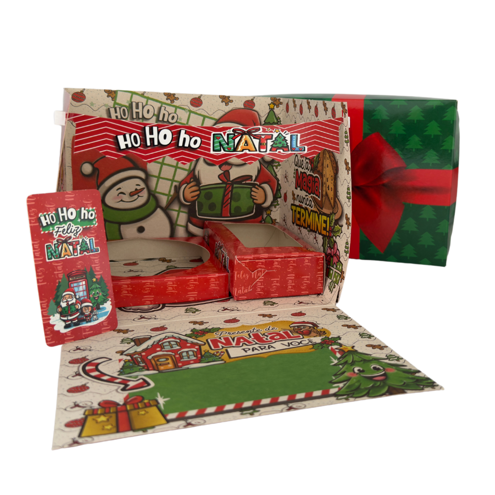 Caixinha Cenário - Natal Vermelha