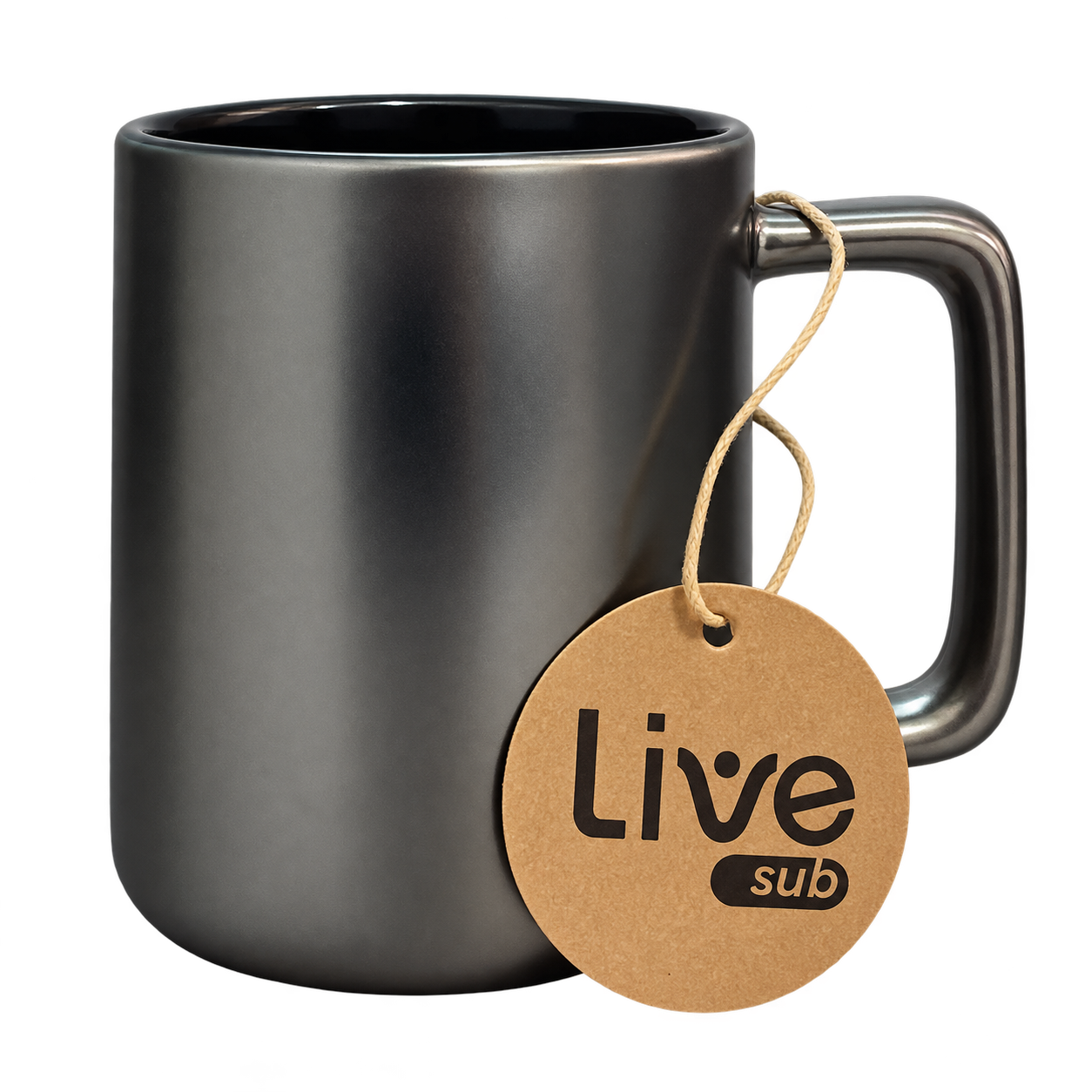 Caneca CER 350ml Silver Cinza Chumbo - 3900