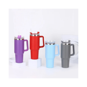 Copo Caneca Térmica Quencher Com Canudo E Alça 1200ML