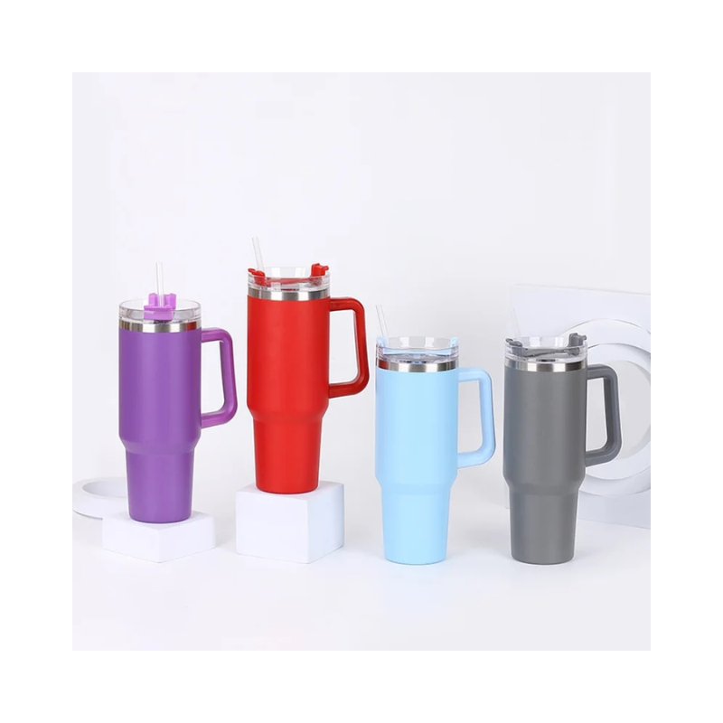 Copo Caneca Térmica Quencher Com Canudo E Alça 1200ML