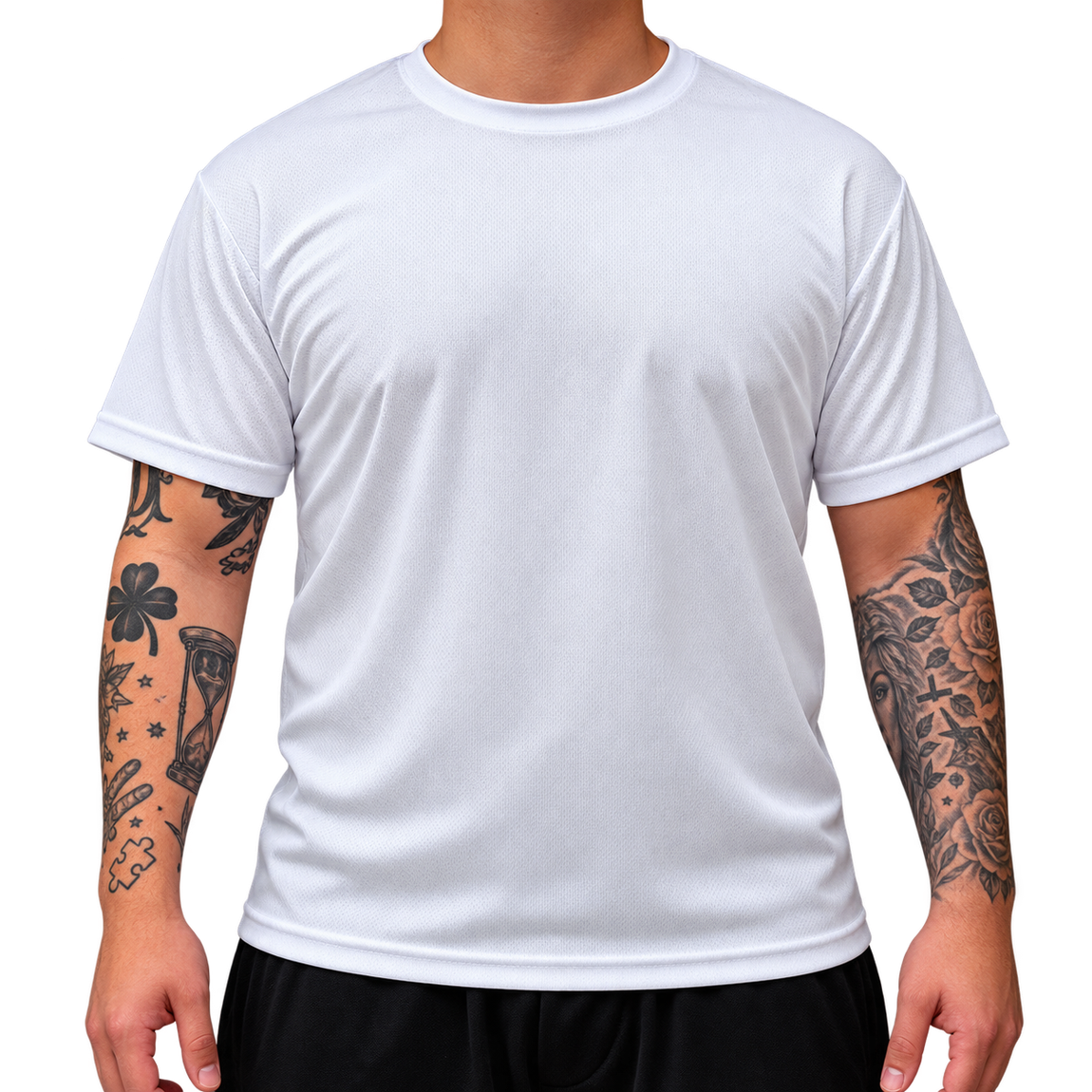 Camiseta Dry Fit Colmeia 100% PES Branco -XG