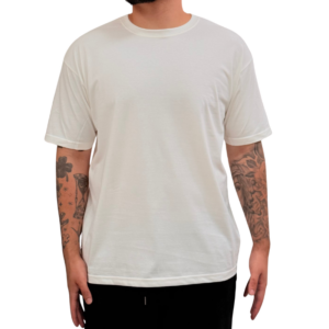 Camiseta Algodão Fio 30.1 Penteado Marfim