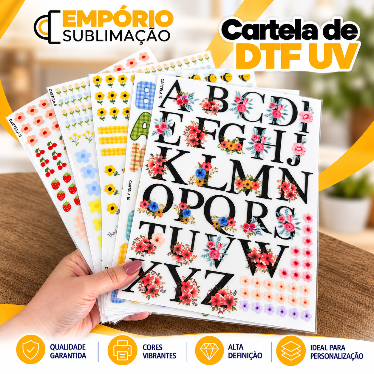 Cartela DTF UV novo