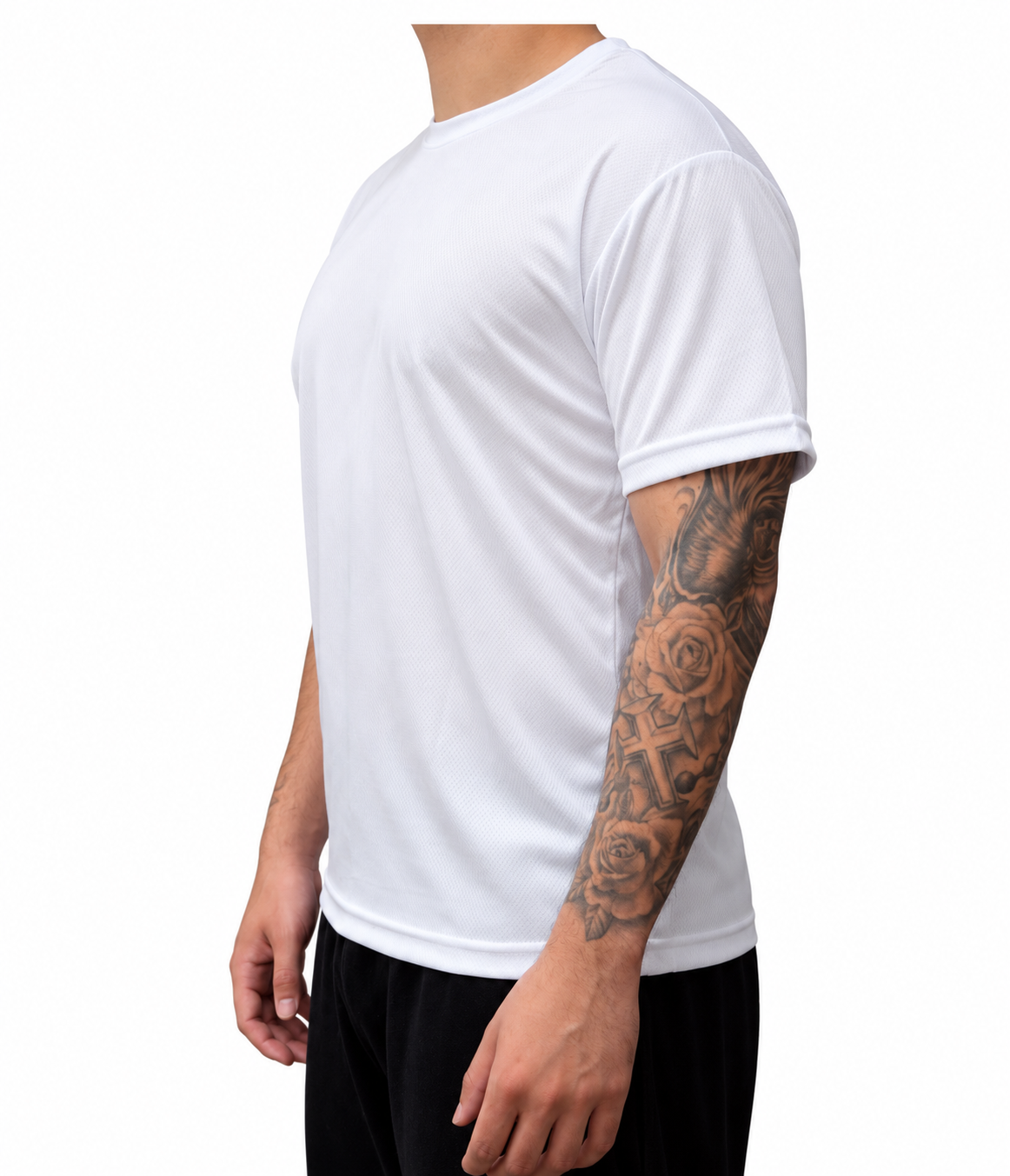 Camiseta Dry Fit Colmeia 100% PES Branco -XXG - Imagem 2